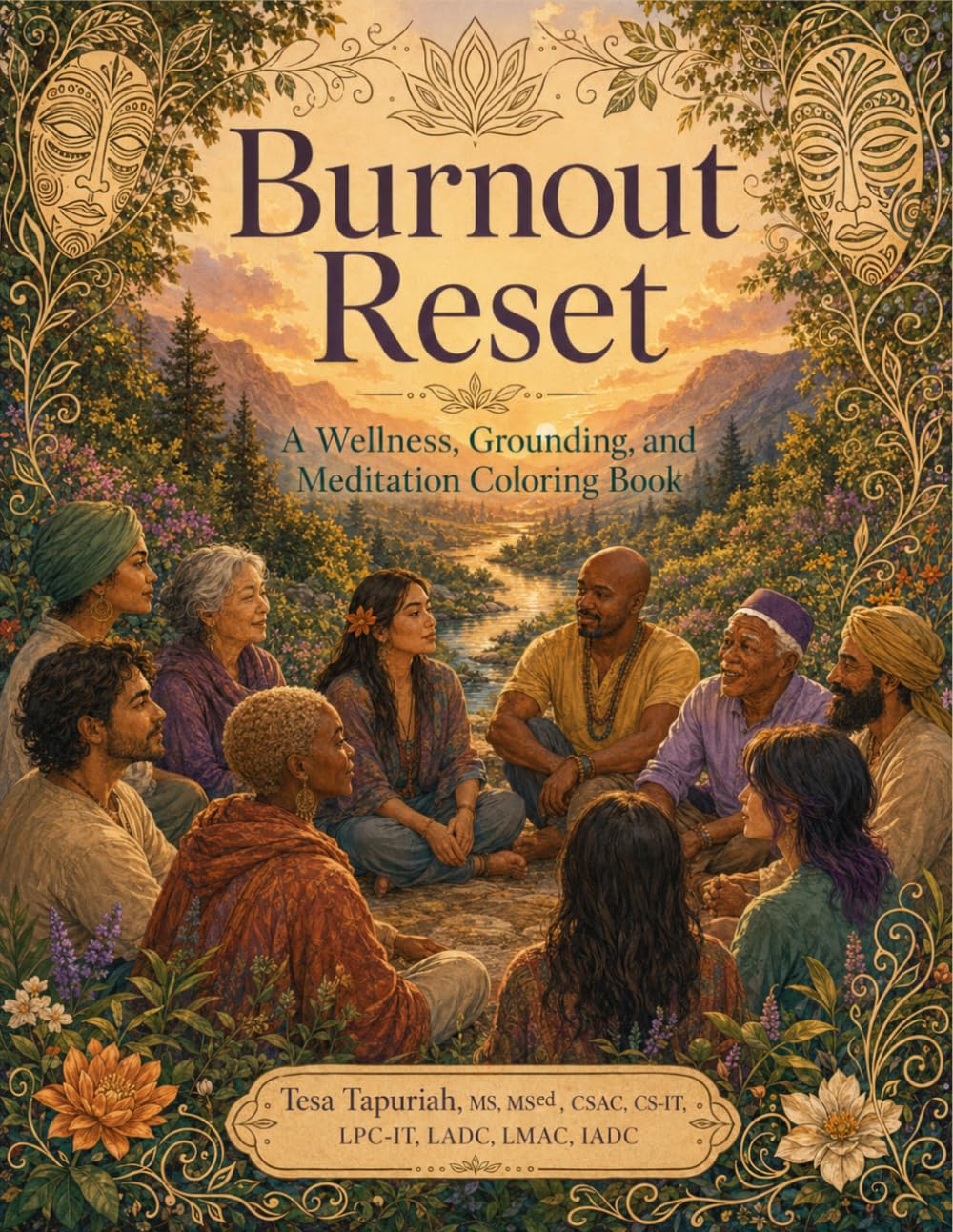 BURNOUT RESET: A Wellness, Grounding, and Meditation Coloring Book