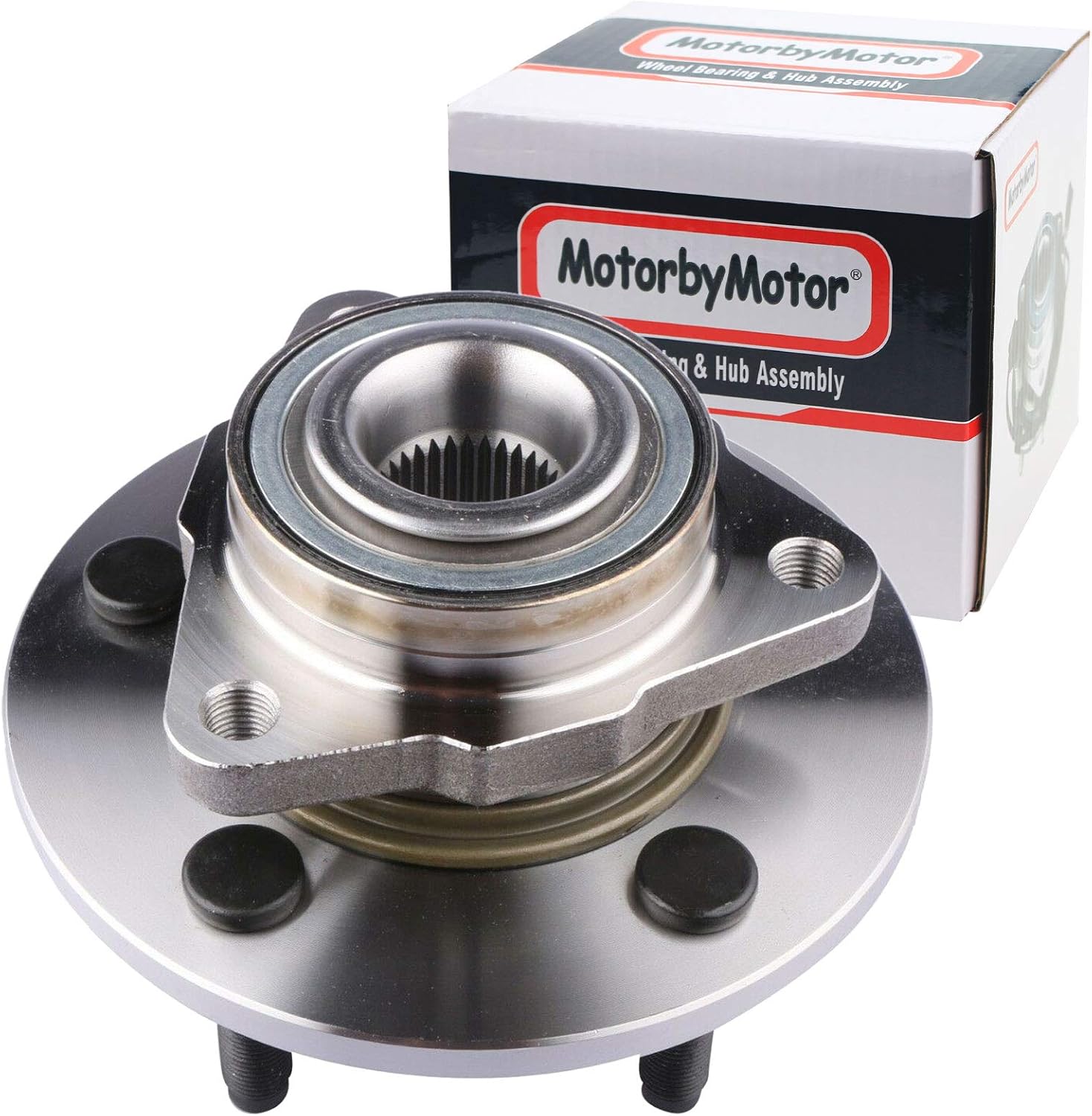 MotorbyMotor 515072 Front Wheel Bearing and Hub Assembly Fits for 2002-2008 Dodge Ram 1500 Wheel Hub Bearing Assembly 5 Lugs