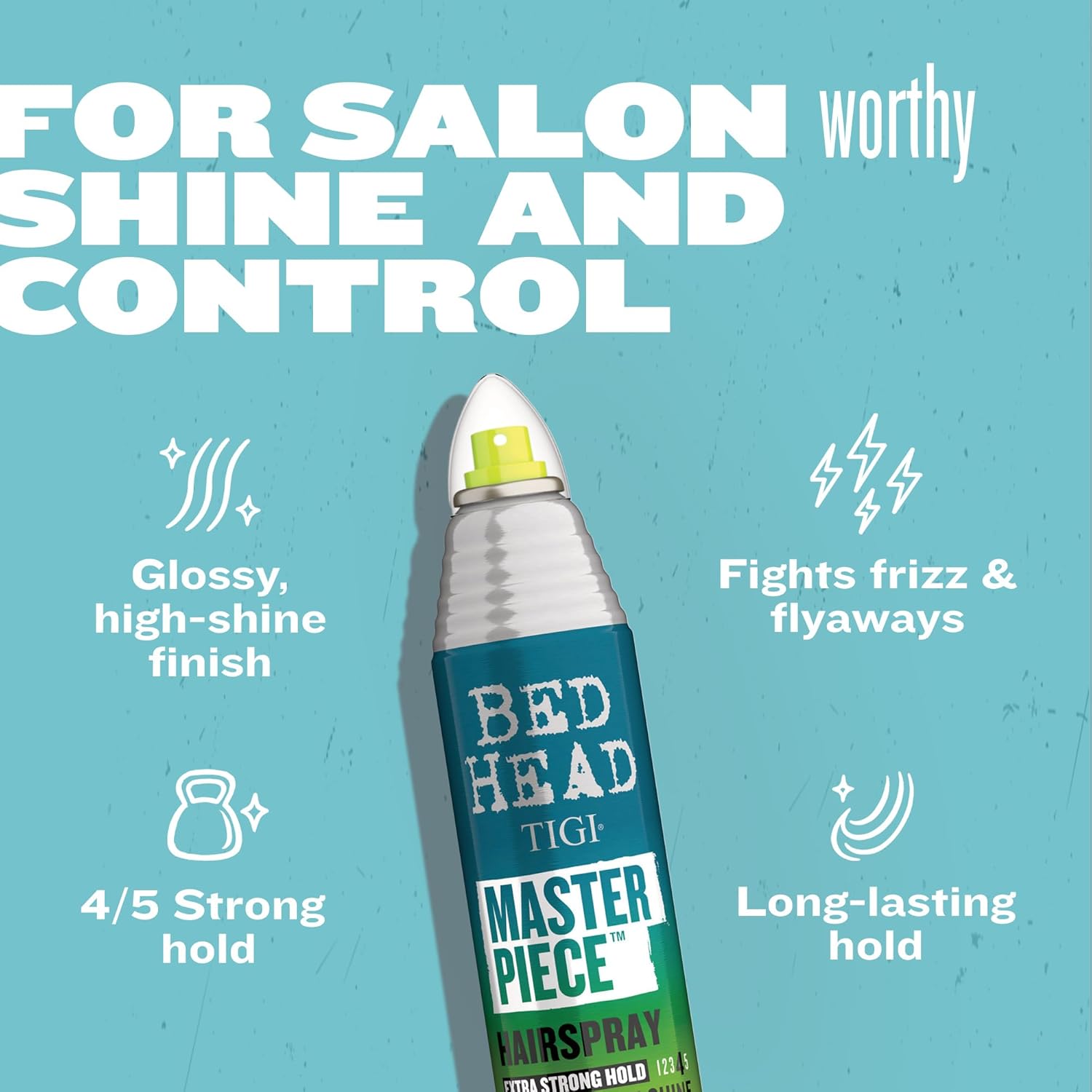Tigi Bed Head Masterpiece Massive Shine Hairspray, 9.5 Ounce, Pack of 2