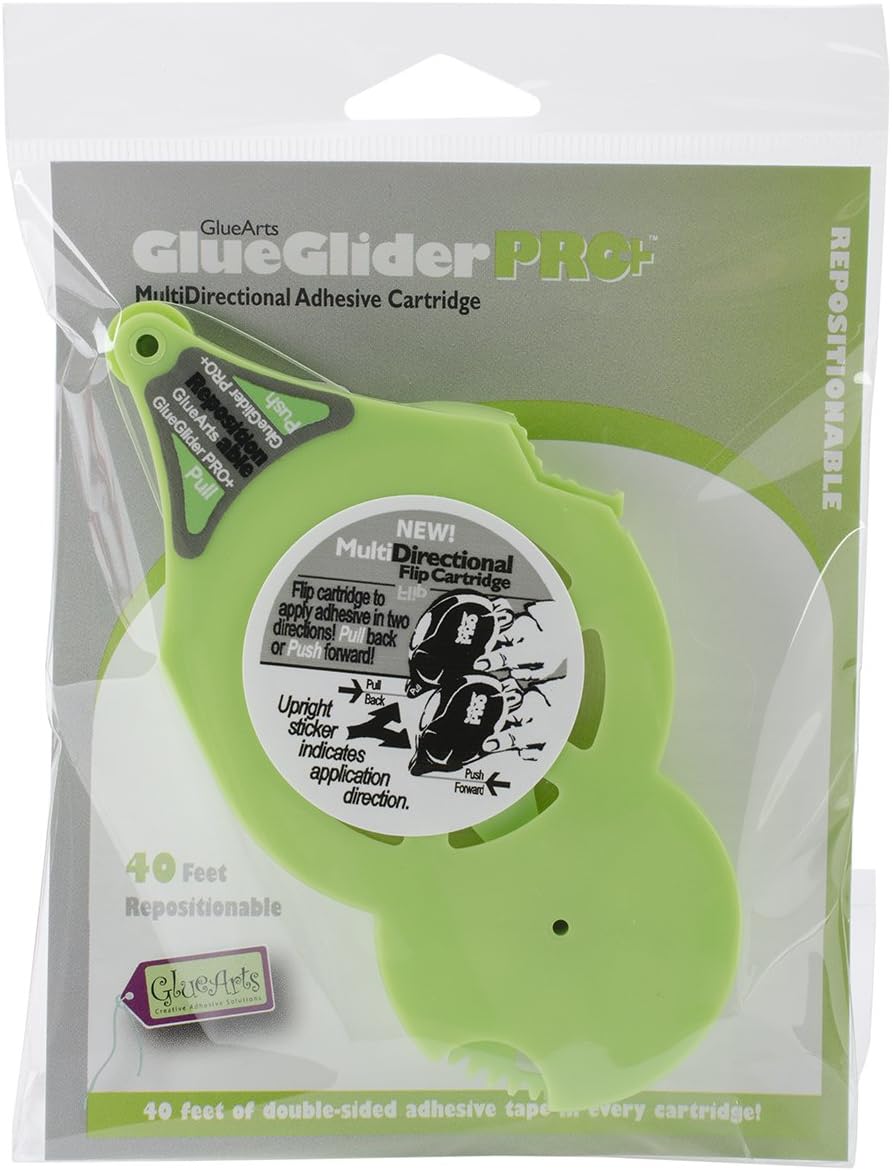 Glue Arts GlueGlider Pro Plus Refill Cartridge Repositionable (Pack of 6)