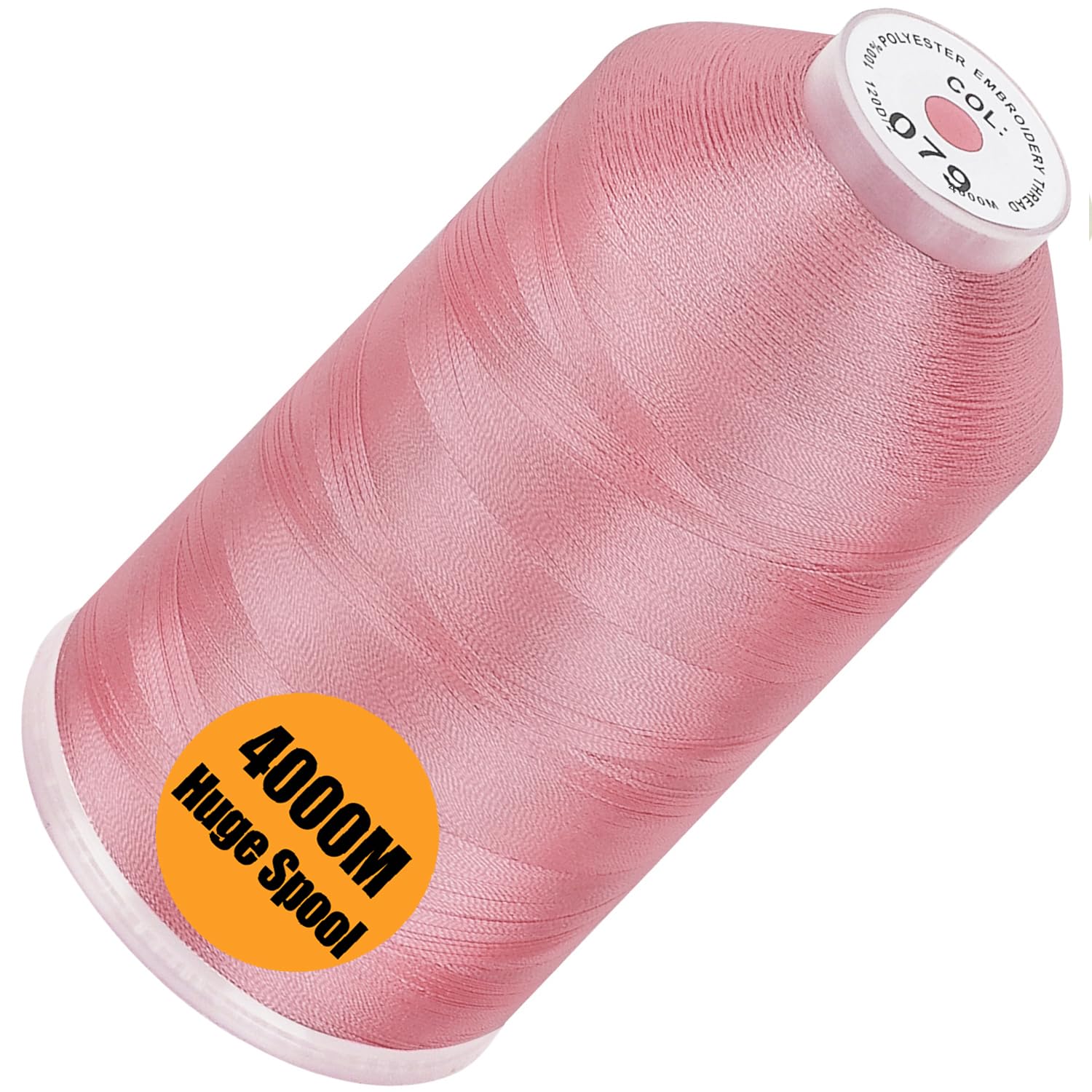 New brothread 4000M Huge Spool Embroidery Machine Thread - Salmon Pink
