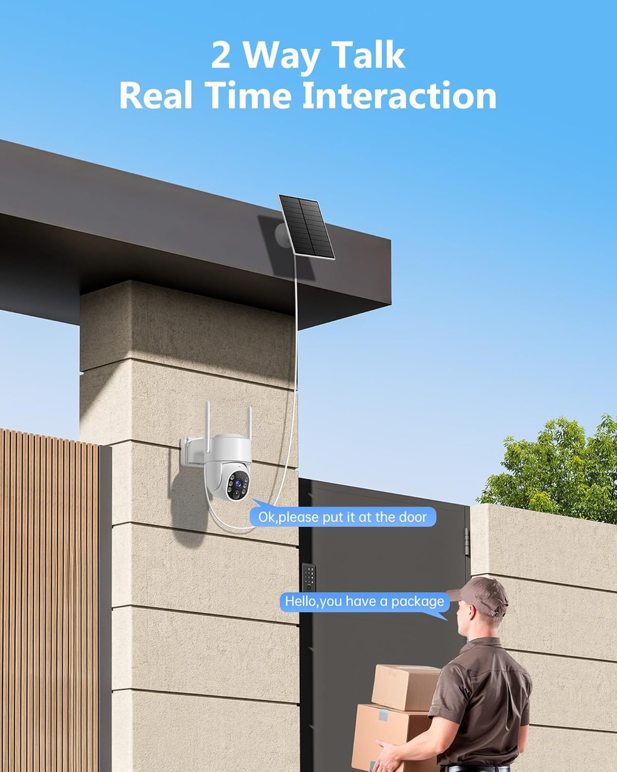 Sistema di telecamere di sicurezza 2K, 5 GHz e 2,4 GHz, WiFi, per la sicurezza domestica, installazione senza fili, rilevamento AI, audio bidirezionale, avvisi mobili, archiviazione SD/cloud, visione