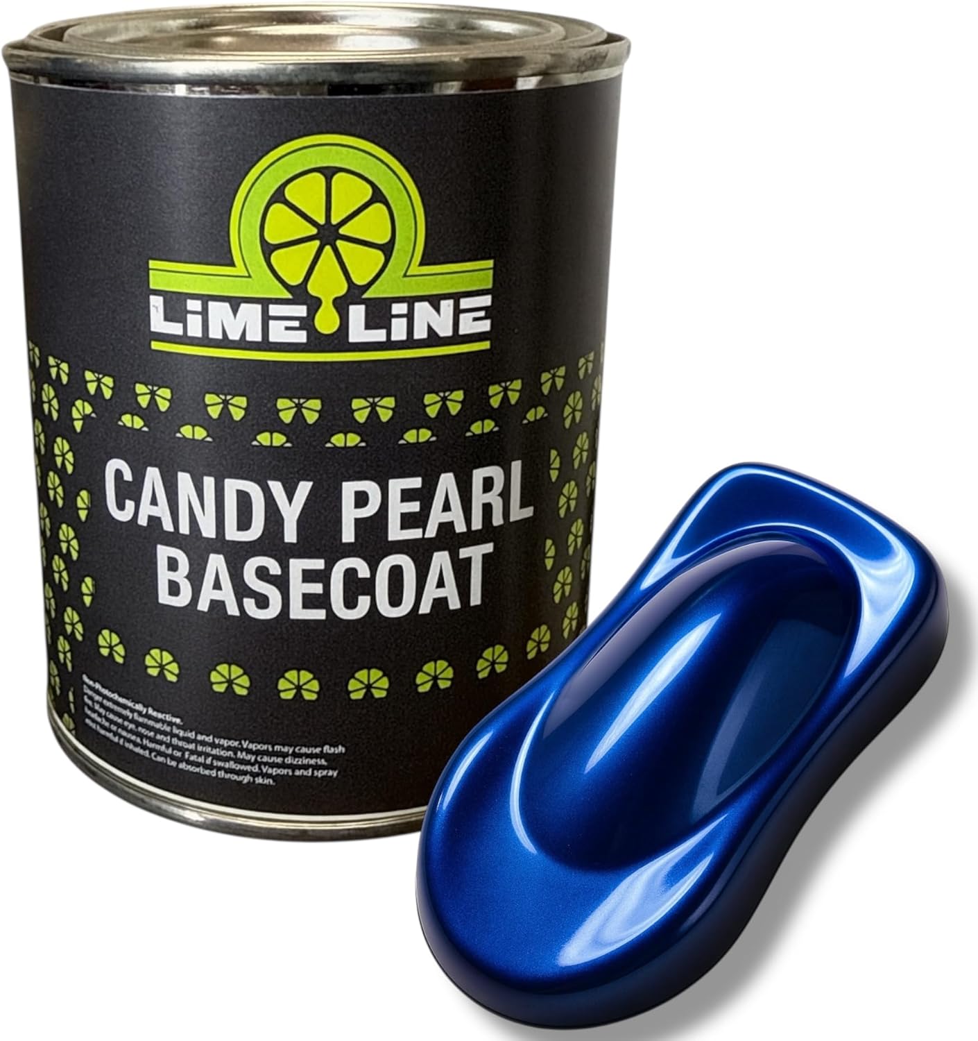 LiME LiNE Candy Pearl Basecoat – All-In-One Base, Pearl & Candy Color | Tri-Stage Look in One Step | Full-Coverage Candy Look: Must be Cleared with 2K Clearcoat (Cobalt Blue, 1 Quart)