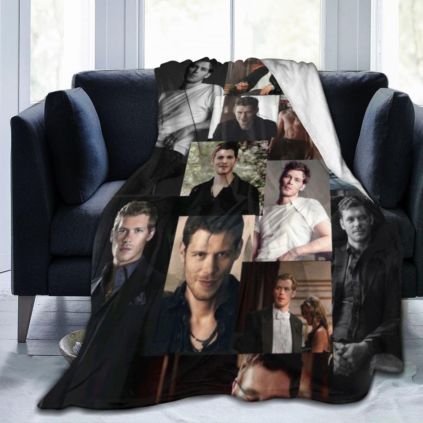 DJNGN Cozy Plush Klaus Thow Blanket Mikaelson Flannel Blanket,Bedding Warm Fleece Soft Blanket for Sofa Couch Living Room Office Car Camp Beach Blankets 80"X60"