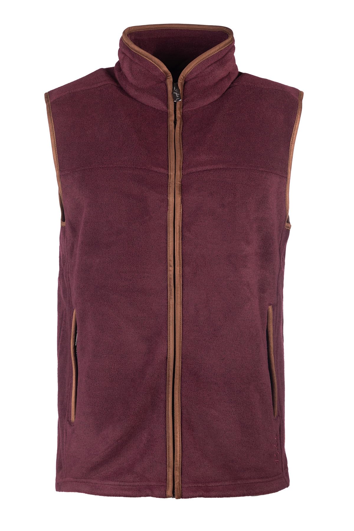Rydale Men's Dark Burgundy Huggate Fleece Waistcoat Gilet Bodywarmer Sleeveless Jacket Fleece Gilets (Uk, Alpha, 3XL, Regular, Regular, )