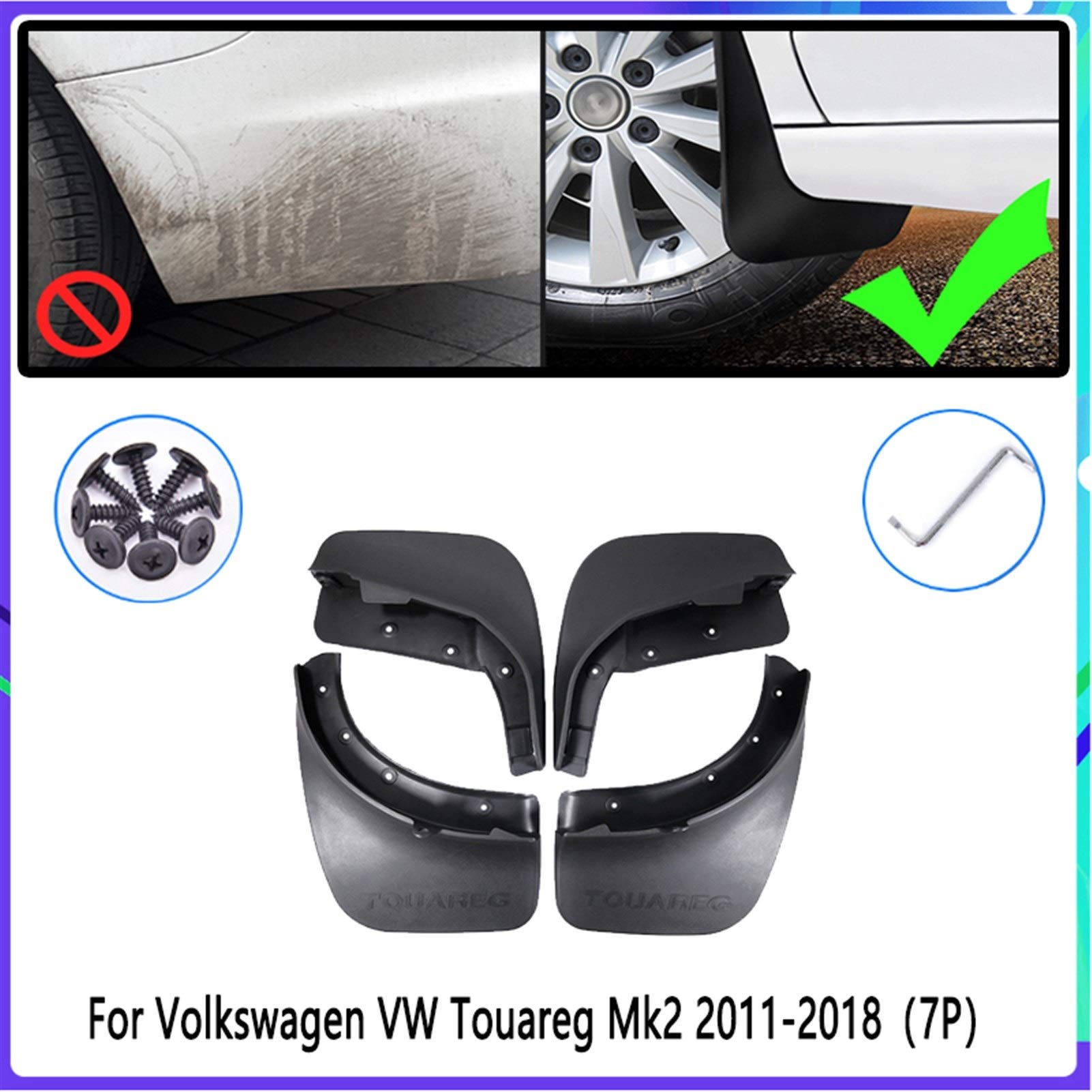 Garde-boue avant et arrière, for VW, MK2 7P, for Touareg, garde-boue 2011-2018