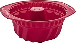 Forma para Bolo, Silicone, Vermelho, Euro