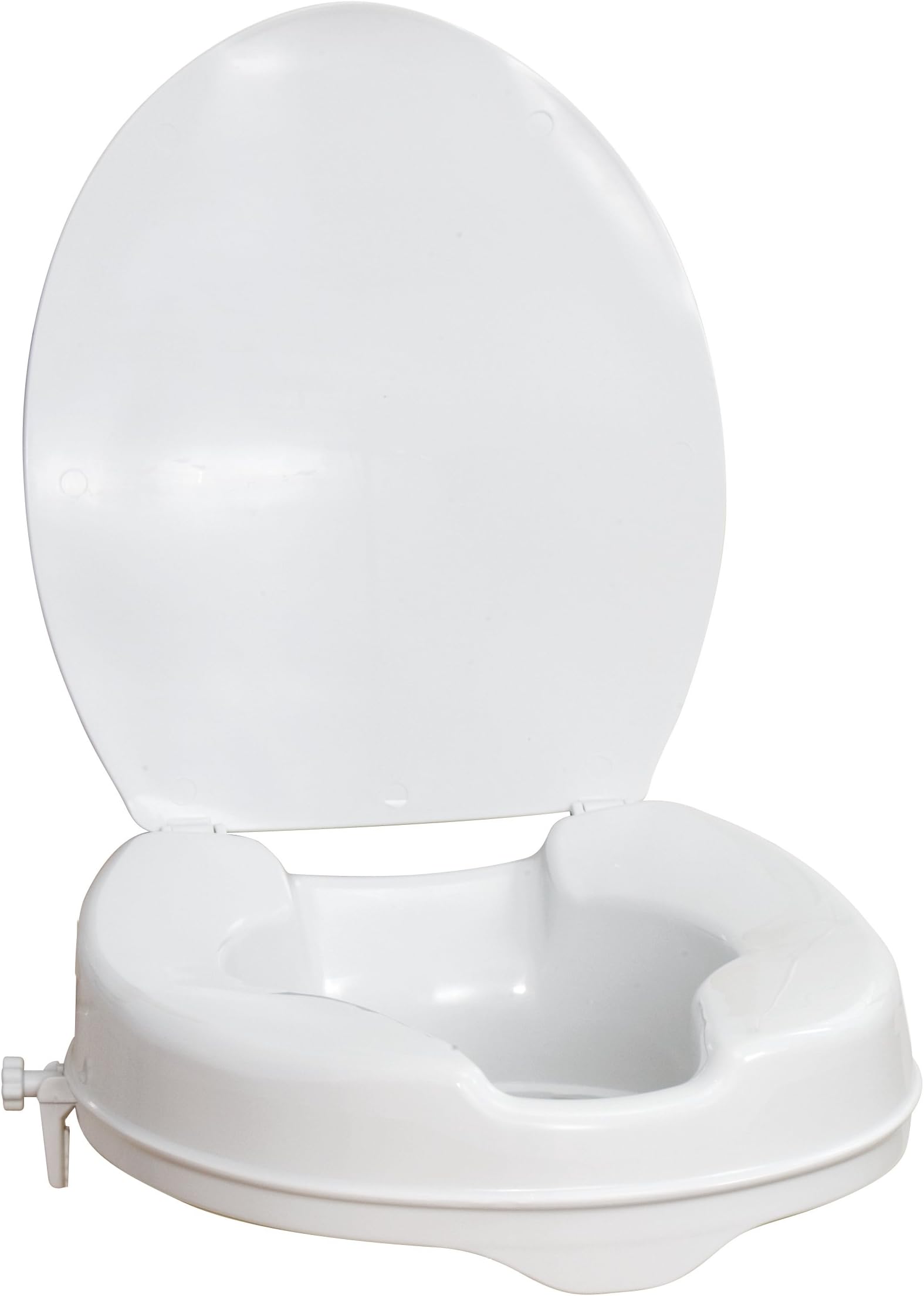 AquaSense Raised Toilet Seat with Lid, White, 2 Inches