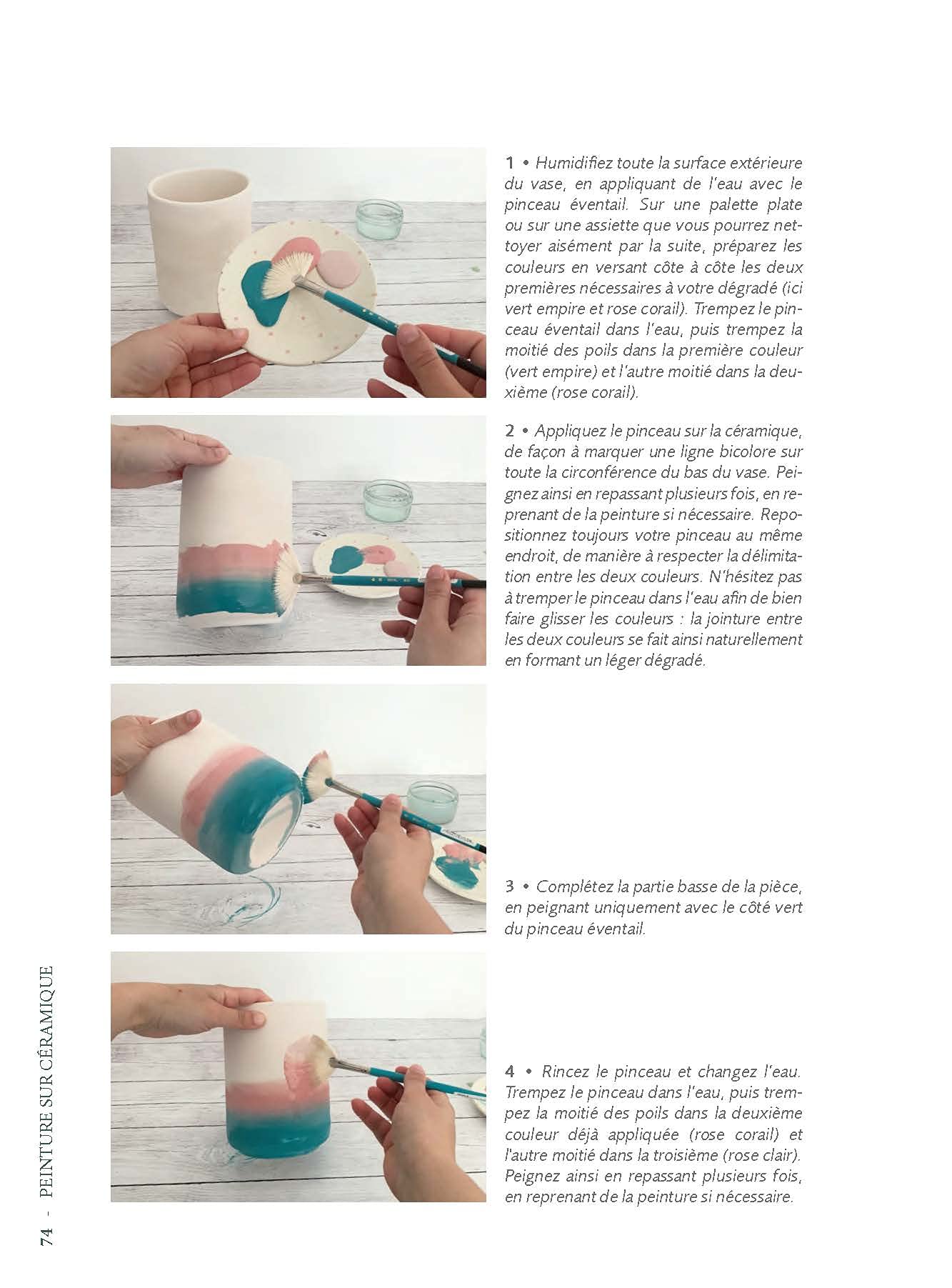 Peinture sur Céramique - 20 projets en pas-à-pas pour un lâcher prise créatif