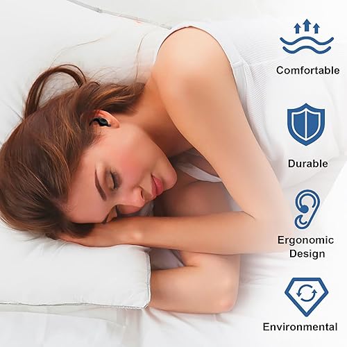 Miniatura 3 de 3 pares de orejeras con cancelación de ruido para dormir, escuchar en silicona flexible para dormir, reutilizables, conciertos, viajes, estudio,