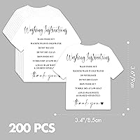 Vista 2 de 200 tarjetas de instrucciones de lavado de camisetas, inserción de instrucciones de cuidado de limpieza de ropa, tarjeta de dirección al cliente