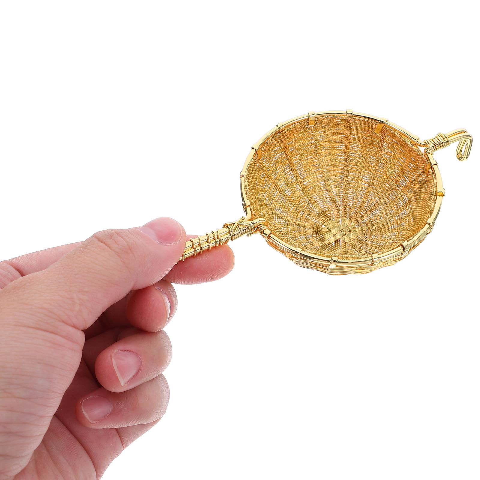 Colador de Té de Cobre Estilo Japonés Filtro de Malla Fina para Té Suelto, Fácil Mantenimiento y Diseño Elegante para Uso en Casa y Reuniones