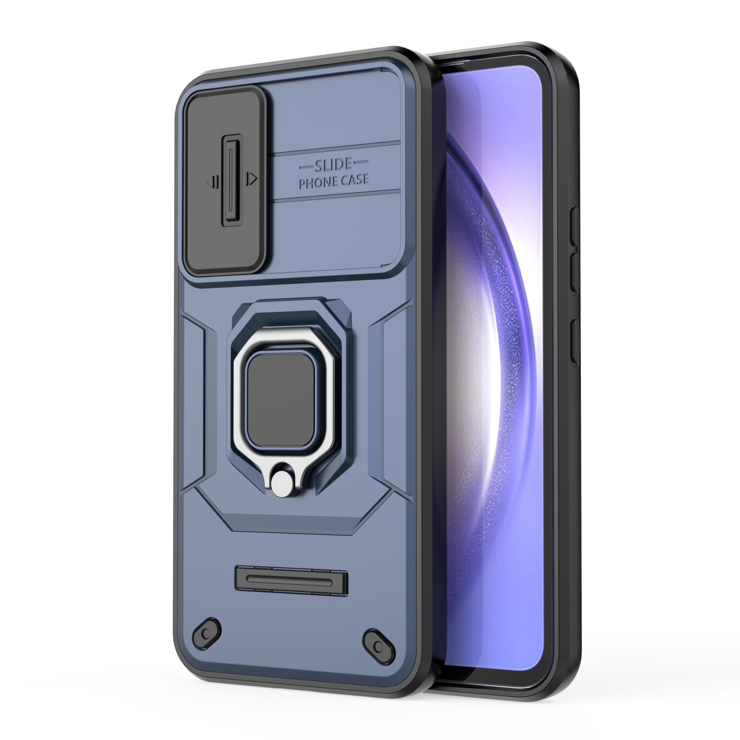 Glaslux Samsung Galaxy A54 5G CamShield Pro Case with Slide Camera Protection and 360° Protection Ring Stand Mobile Phone Back Case Cover for Samsung Galaxy A54 5G (Blue) (B0D8YJ1VWN) Amazon Price History, Amazon Price Tracker