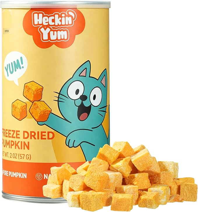 Heckin Yum Pumpkin Cat Topper: 100% Pure & High Fiber Digestive Aid