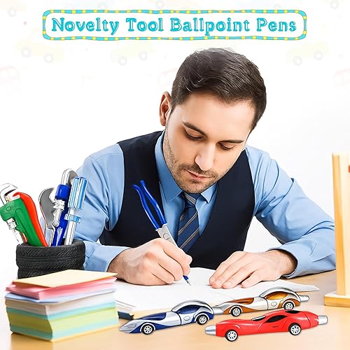 Miniatura 7 de Zonon 24 bolígrafos de auto y novedosas herramientas, bolígrafos de tinta colorida, bolígrafos de escritura divertidos, bolígrafos de escritura para
