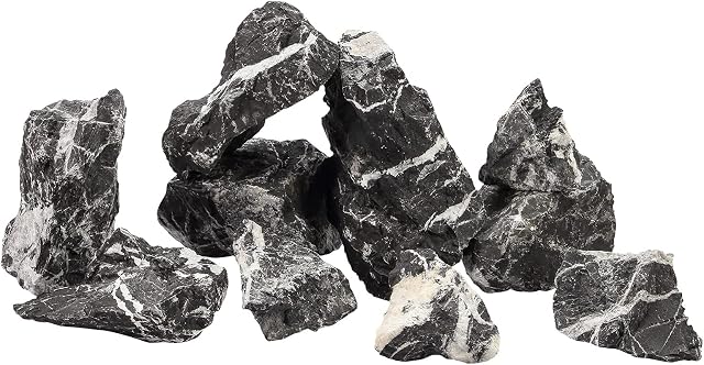 LANDEN Natural Tonwa Rocks (17lbs, 2-8 inches) Aquarium Seiryu Stones for Aquascaping, Aquarium Landscaping, Terrariums, Fish Tank Decoration, Vivariums, Paludarium, Reptile and Amphibian Enclosures