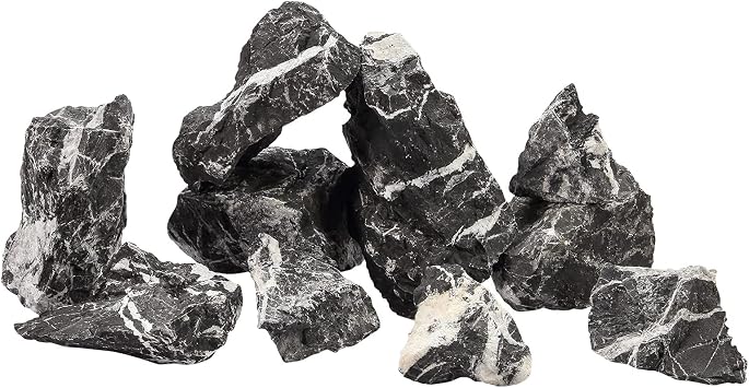 LANDEN Natural Tonwa Stones Slate Stones for Aquariums Terrariums, Paludarium,Vivariums, Reptile and Amphibian Enclosures 17lbs, 2 to 8 inches
