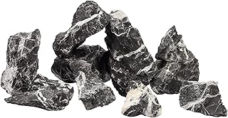 LANDEN Natural Tonwa Stones Slate Stones for Aquariums Terrariums, Paludarium,Vivariums, Reptile and Amphibian Enclosures (17lbs, 2 to 8 inches)