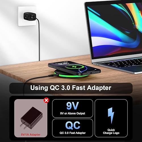 Miniatura 2 de Cargador inalámbrico de 15 W compatible con Google Pixel 10 10 Pro XL 9A9Pro Fold9 Pro XL988A8 Pro76 Pro, paquete de 2 almohadillas de carga rápida