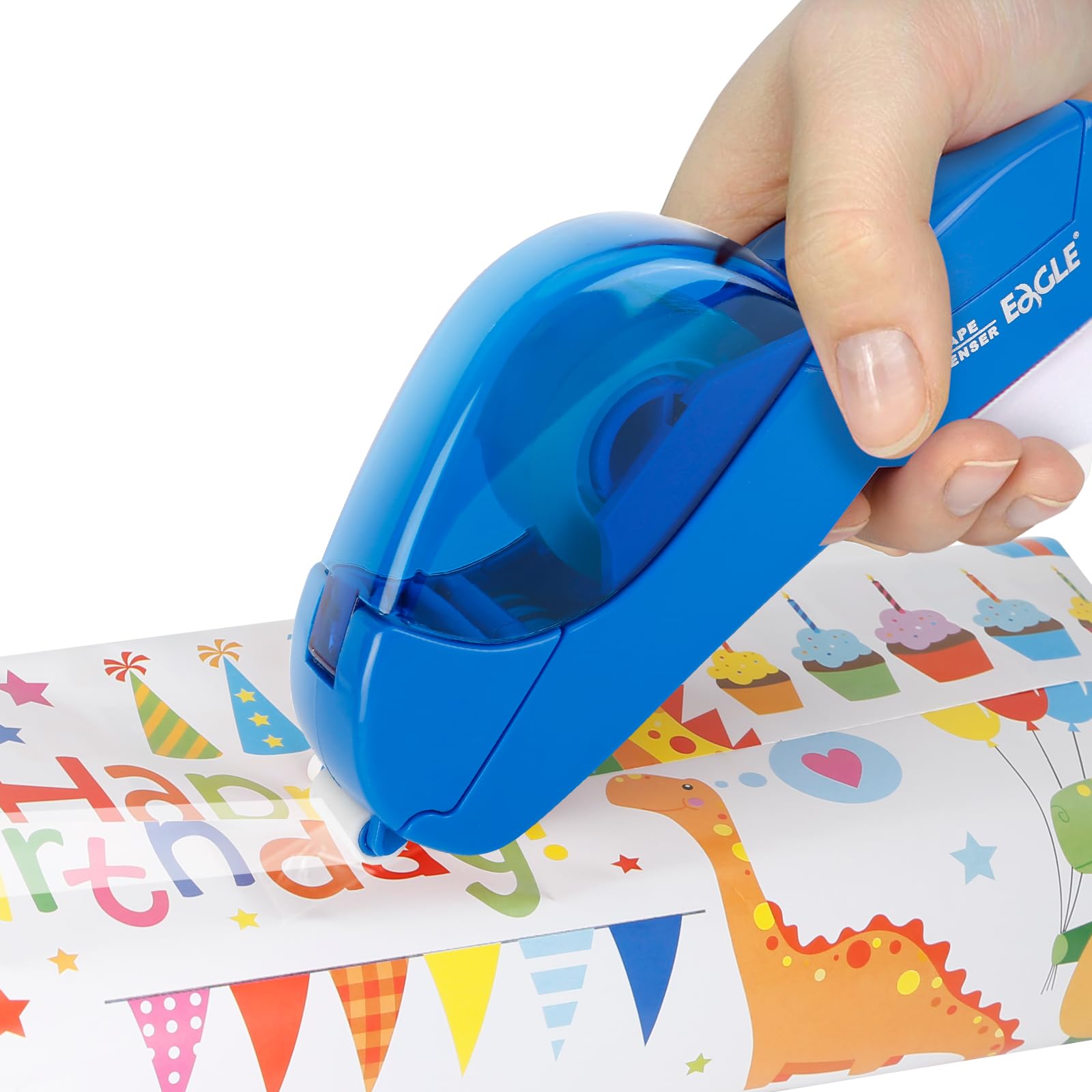 Eagle Automatic Tape Dispenser and Tape Gun with 1 roll 1/2 inch(12mm) and 1 roll 3/4inch (19mm) Tape (Blue) - Image 3
