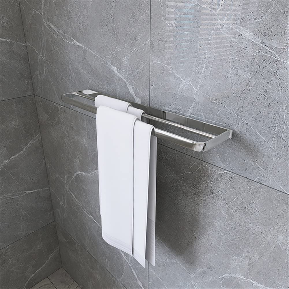 Porte-serviettes de bain double barre blanc en cuivre pour un séchage rapide