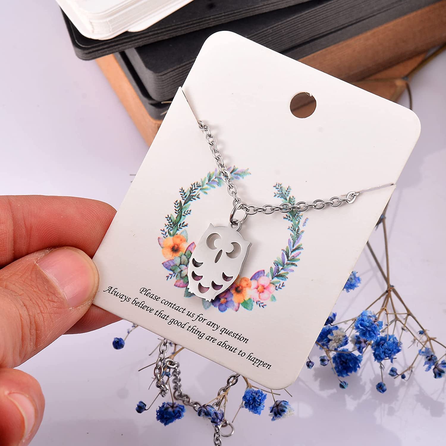 Custom Earring or Necklace Hanging Cards,Personalized Text,Logo,Image Tags for Jewelry Packing,Pack 200