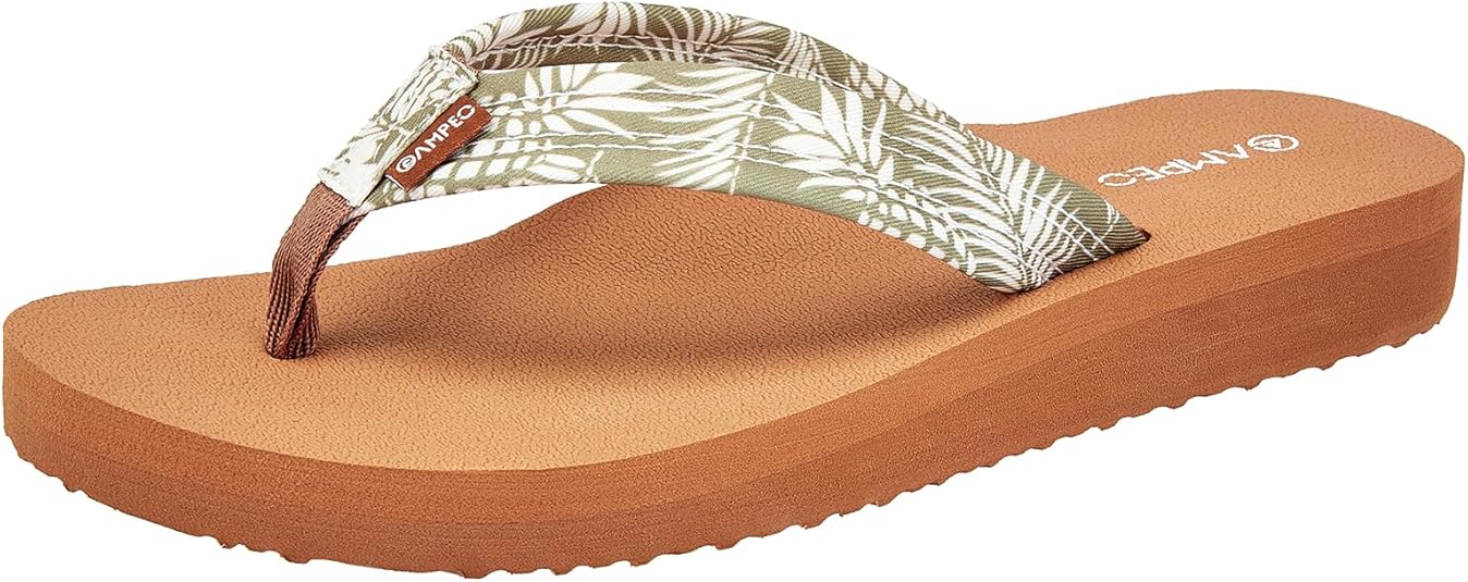 Ampeo Women's Arch Support Flip Flops Comfortable Casual Summer Beach Thong Sandals