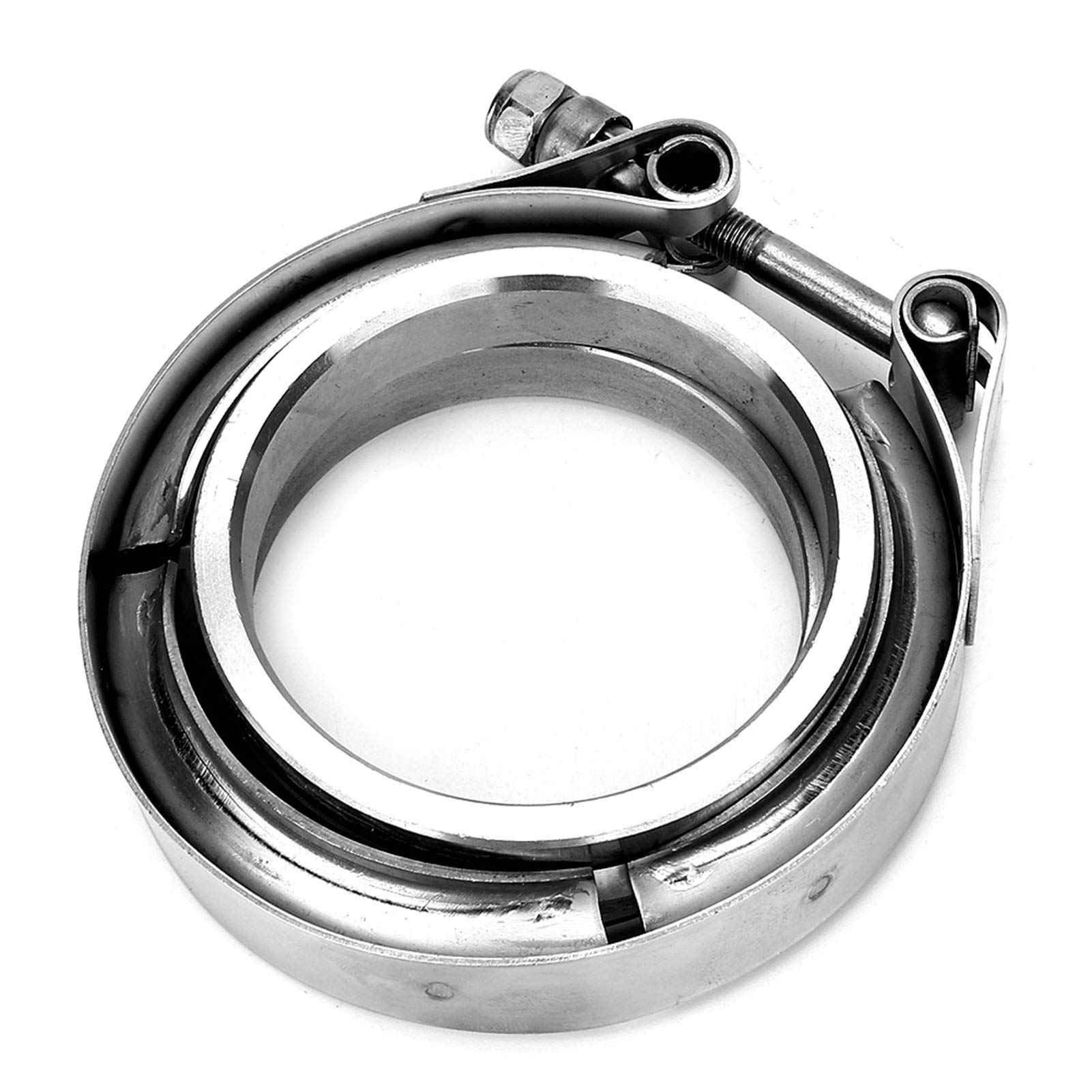 Vband 2.5 Inch - Morsetto A V Da 2,5 Pollici, Tubo Di Scarico Turbo In Acciaio Inossidabile 304 Con Kit Flangia 2 Pezzi