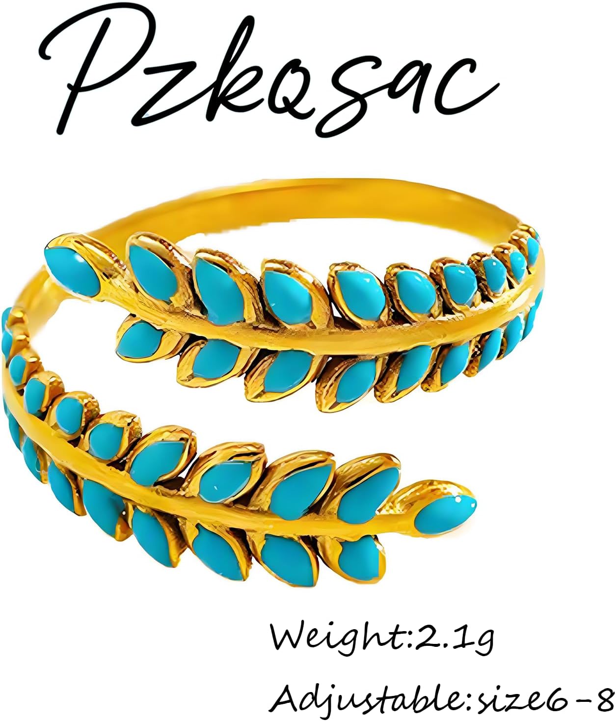 Gold Adjustable Open Ring for Women Boho Rings Cute Leaf Thumb Ring Dainty Vintage Unique Western Rings Non Tarnish Fashion Jewelry - Image 3