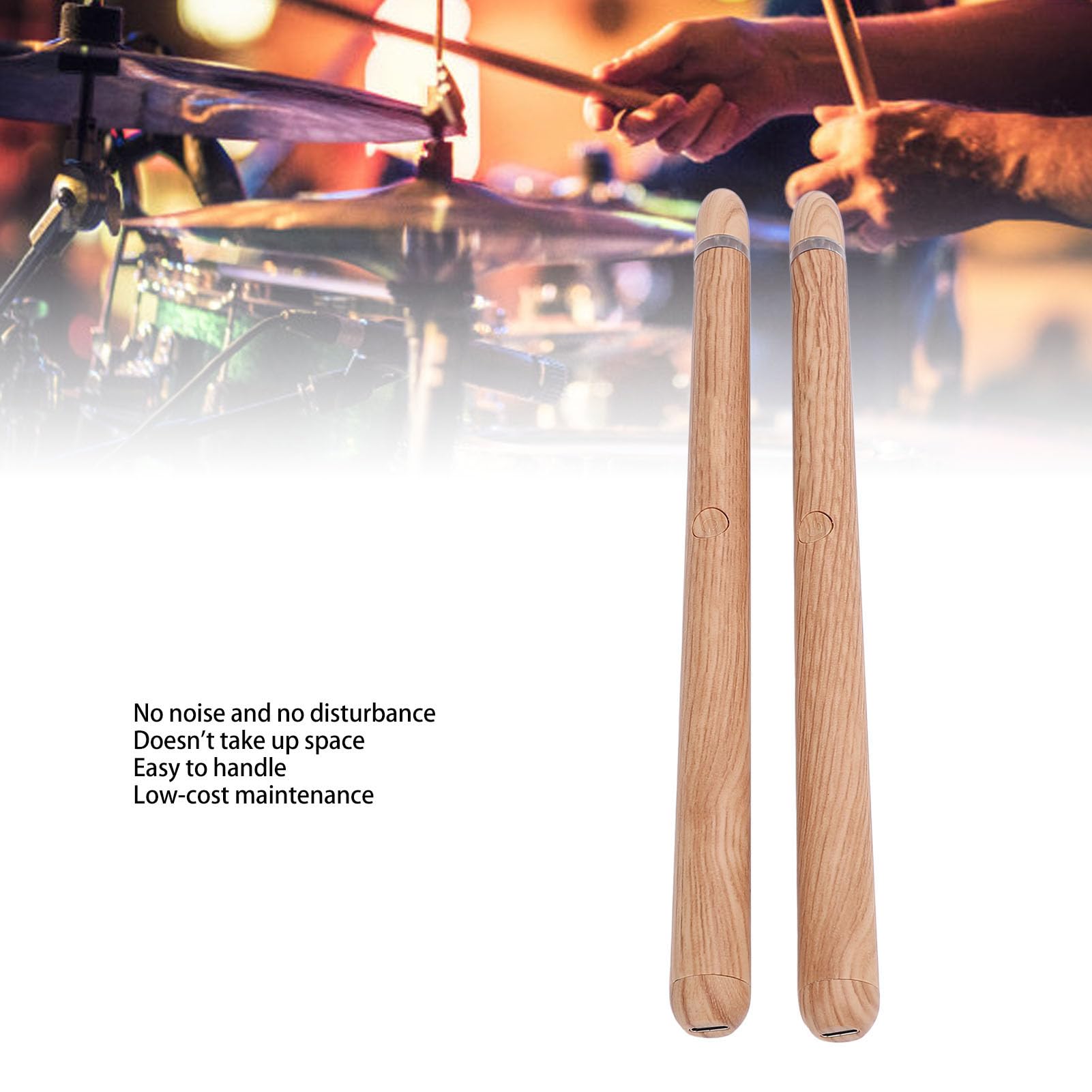 Set di Batteria Ad Aria Virtuale, Bacchette Elettriche, Bacchette per Batteria Ad Aria, Batteria Ad Aria Elettronica, Battito Rock, Strumento per Percussioni con Bastoncini Ad