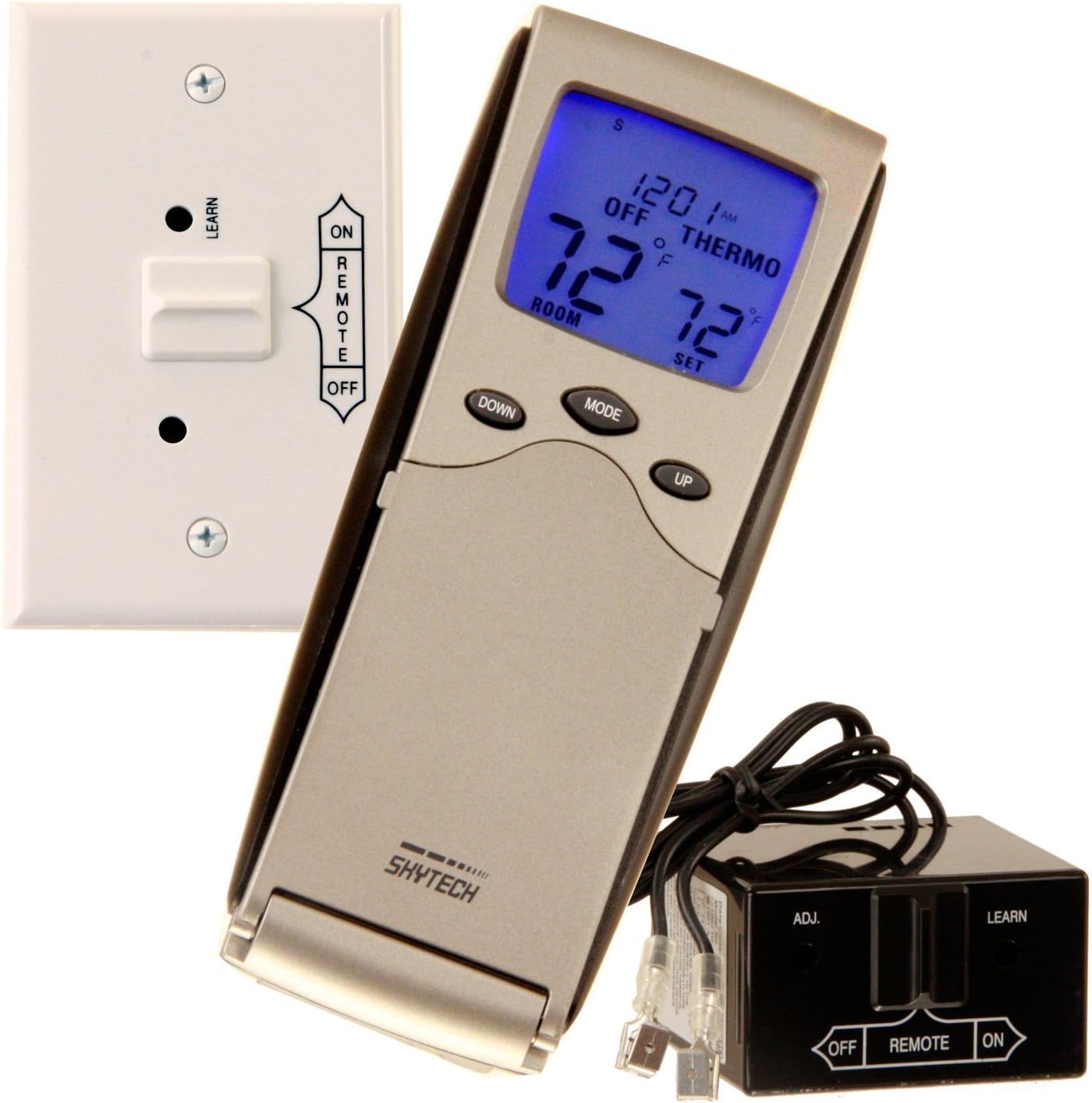 9800325 SKY-3301P2 Backlit Programmable Fireplace Remote Control with Thermostat
