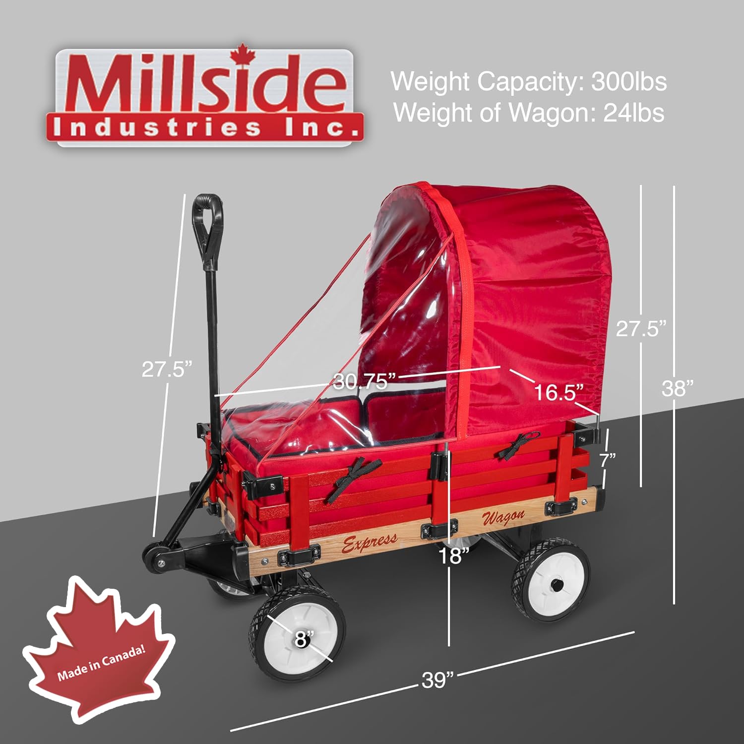 Amazon.com: Millside Industries All Season Convertible Wood Wagon