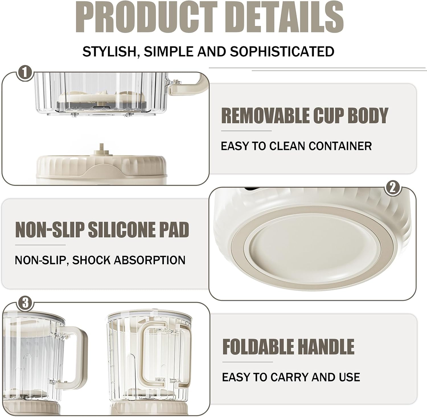 Underwear Washing Machine, Upgrade 2.5L Large Capacity Portable Mini Washing Machine, Underwear Washer Deep Cleans Small Clothes for Apartment, Dorm, RV, Travel & Hotel (khaki)