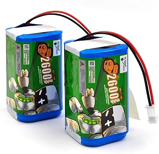 (2-Pack) 14.8V 2600mAh Li-ion Battery for Deebot N79 N79S DN622 600 601 661 Tesvor X500 Eufy RoboVac 11S 11S MAX 15C 30C 35C G10 G30 Coredy R500 R650 Amarey A800 A900