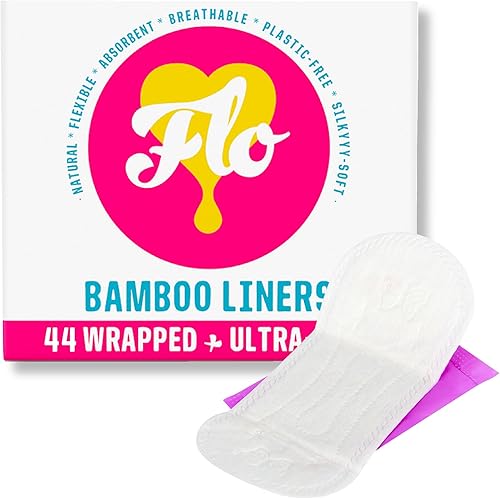Miniatura 9 de FLO Bolsas de bambú orgánico desnudo, cuidado femenino, de propiedad negra, servilletas sanitarias menstruales orgánicas para mujeres, sin envolver,