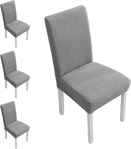 Fundas elásticas para sillas de comedor, fundas de asiento para sillas de comedor, juego de 46 fundas para sillas de cocina para el hogar, hotel,