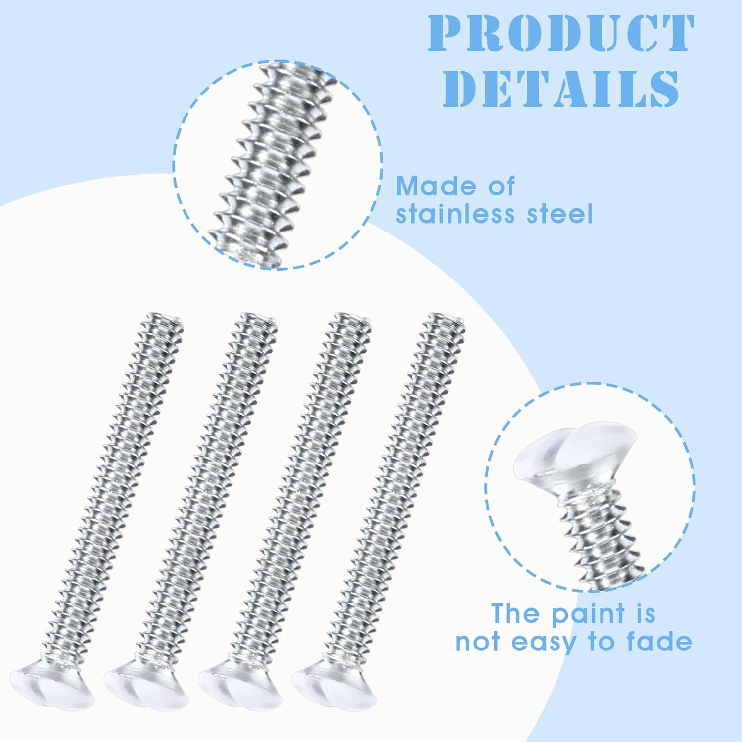 40 Pcs Wall Plate Screws, White Outlet Screws 1.2 Inch Long Outlet Screw 6-32 Thread Light Plate Screw for Fix Wonky and Sunken Outlets