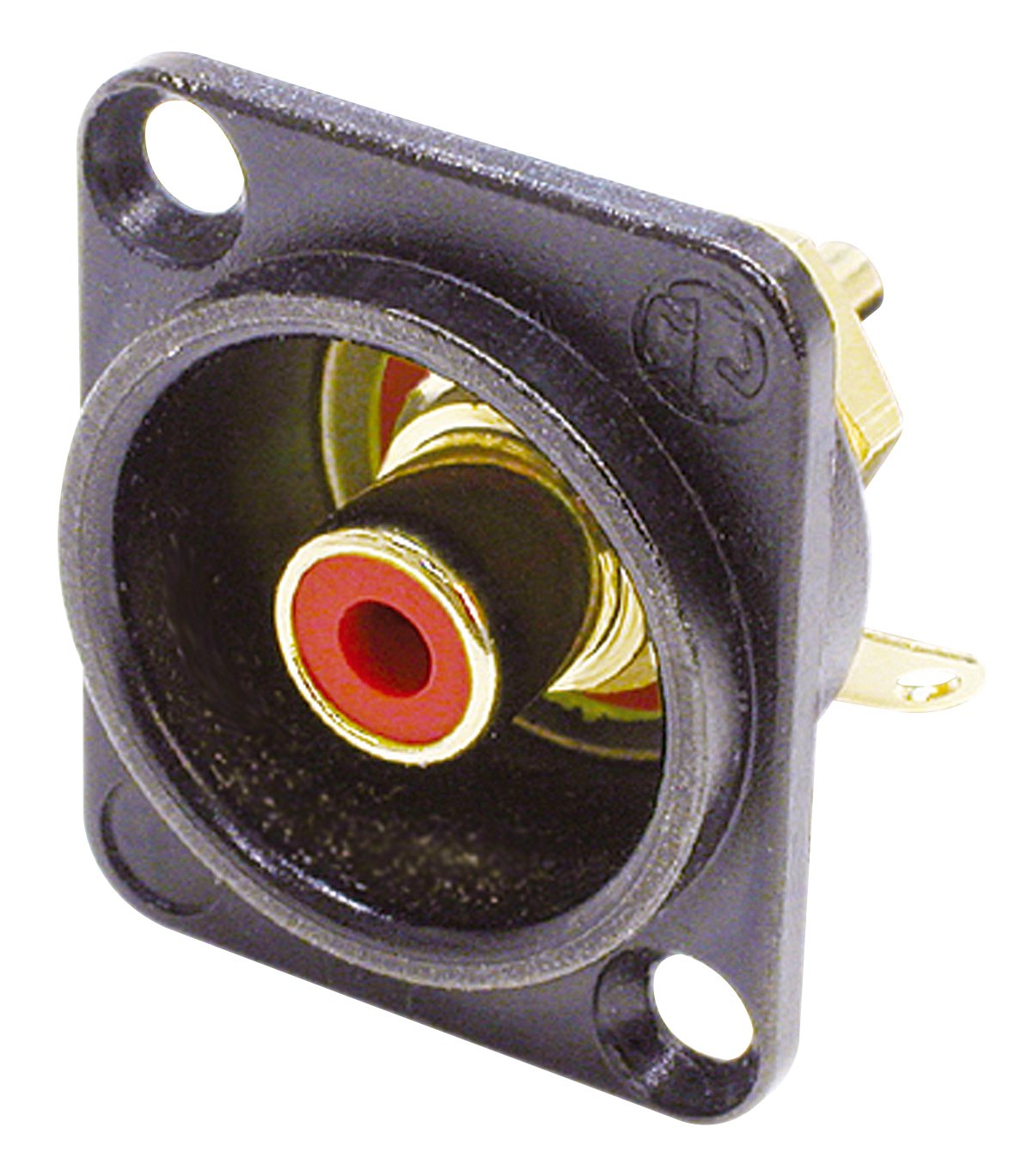 Neutrik NF2D Professional D Plate Mounted Phono Chassis Socket With Gold Terminals and Colour Cod