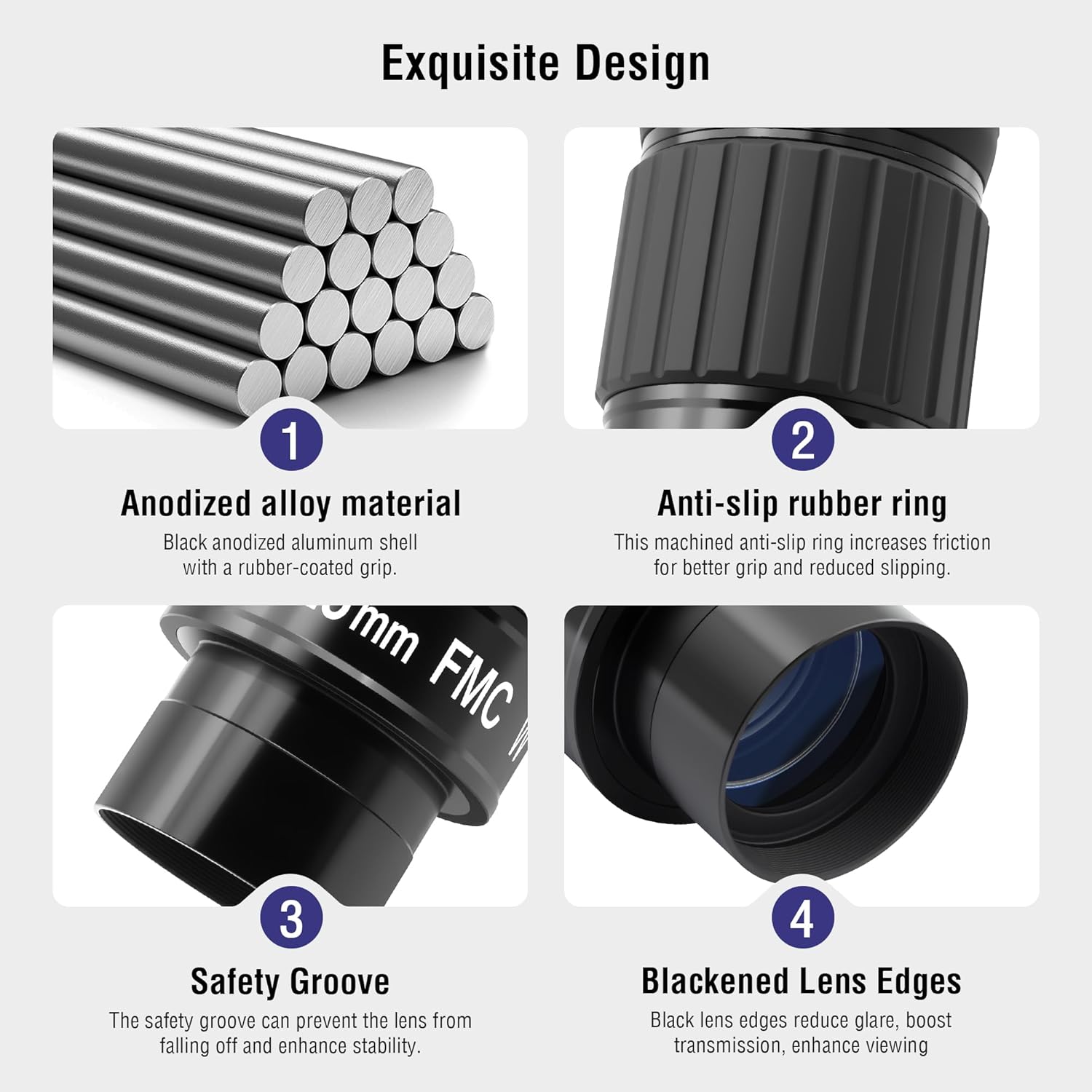Astromania 2 Inches Ultra Wide Angle Eyepiece for Planetary and Deep Space, 82 Degree 23mm UWA Eyepiece - Bundle with - 2-Inch Telescope Eyepiece Extension Tube Adapter Optical Length 50mm