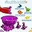 GKDOMS Counting Dinosaurs Toys Matching Game with Sorting Bowls Preschool Learning Activities Montessori Sensory Toys for Math Color Sorting, Party Favors Birthday New Year Gifts for Toddlers