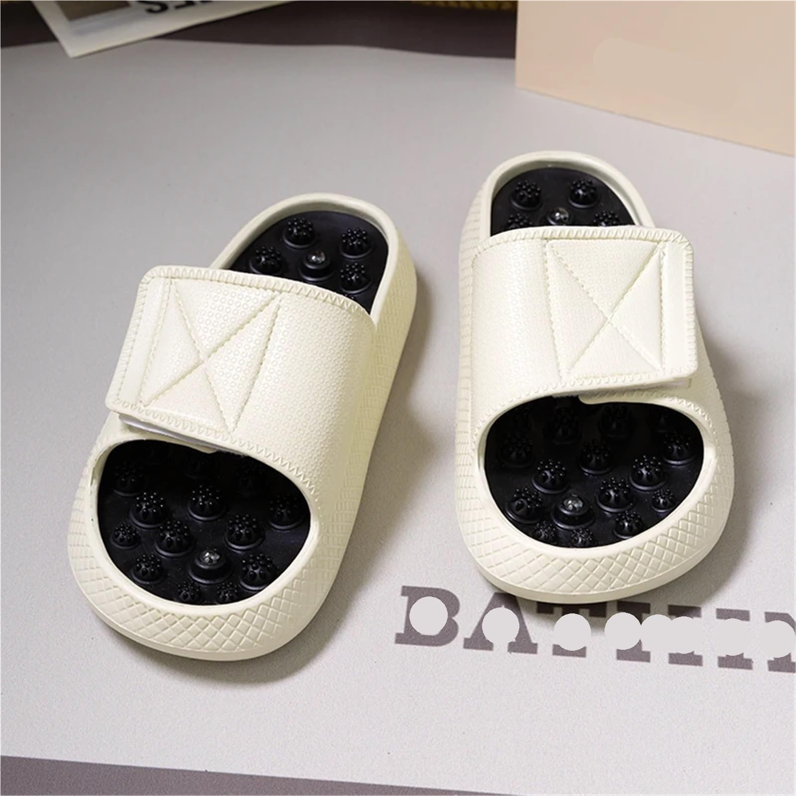 Zapatillas de masaje verano for hombre, sandalias laterales for interior y exterior, zapatos informales playa, chanclas suela blanda, calzado for Para Pies