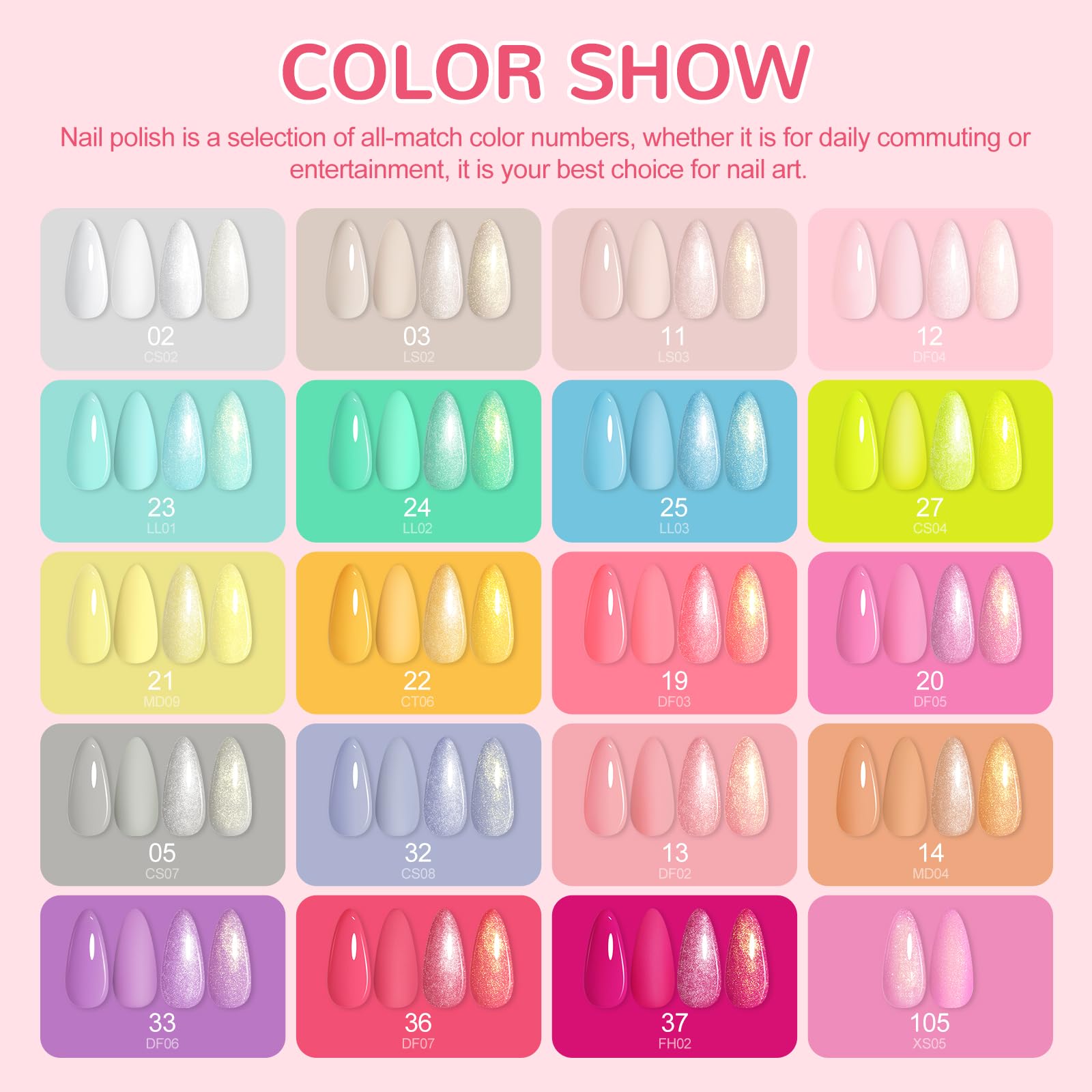 PEACECOLOR 20 Colori Kit Smalto Semipermanente , base e top coat Kit Semipermanente Unghie con Lampada Bianco Rosa Blu Nail Art Manicure Fai da Te Casa