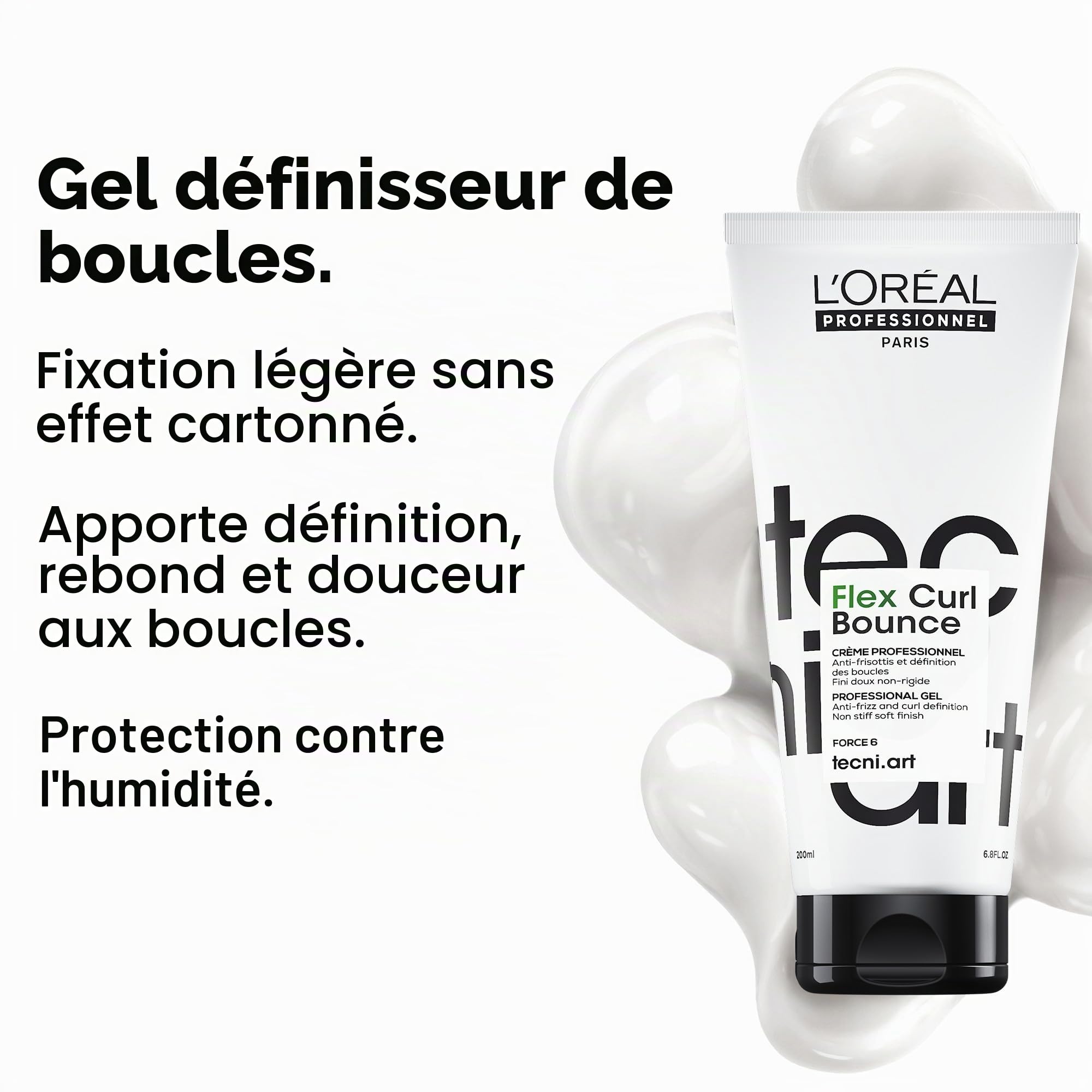 L'Oréal Professionnel Tecni.Art Flex Curl Bounce Crème coiffante pour des boucles définies Avec fibres pour une forme flexible sans coller, Tecni.Art Flex Curl Bounce