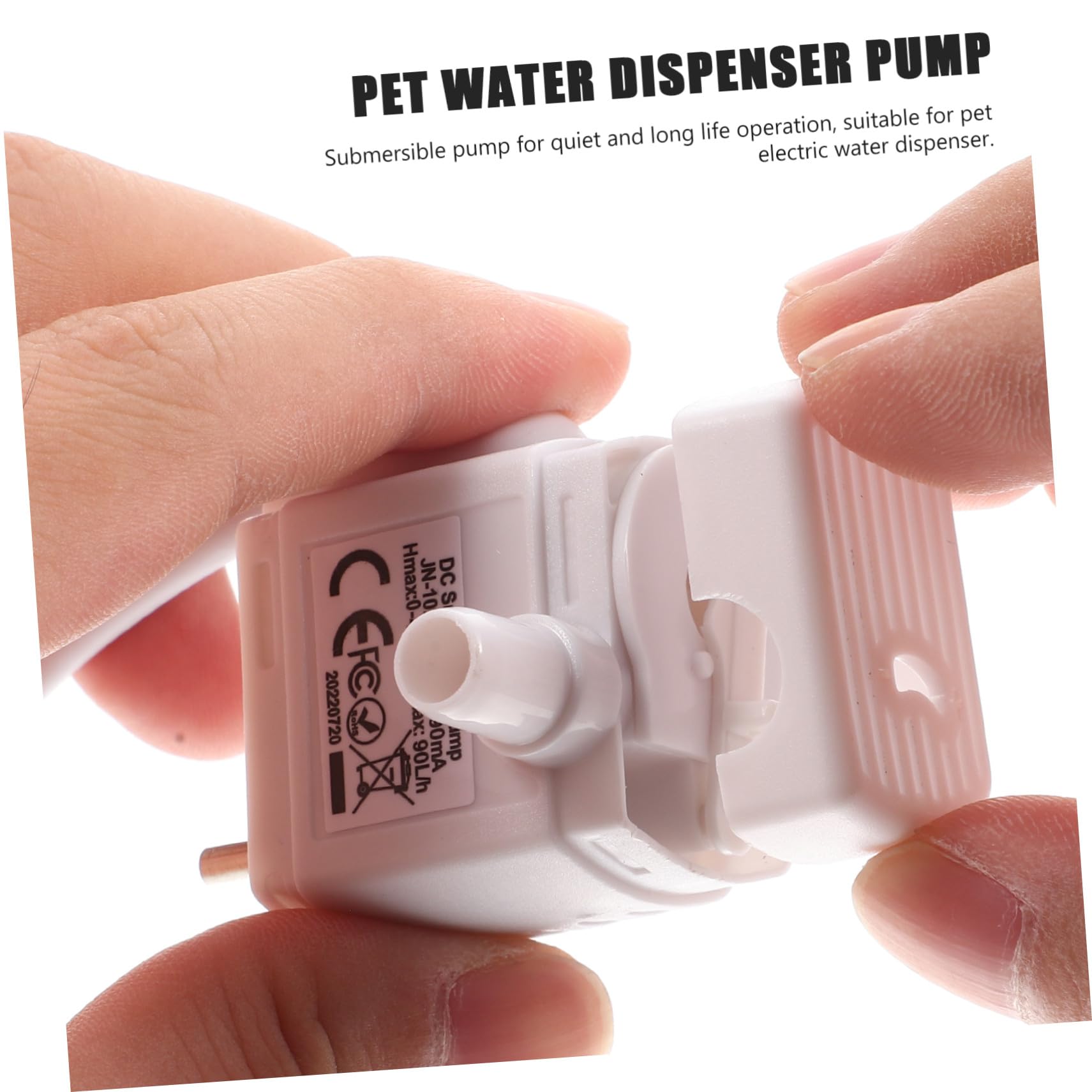 Bomba de Agua Sumergible para Fuente de Gatos Luz 5v1a | Repuesto para Bebedero de Mascotas, Abs Blanco, Incluye Cable Usb, Uso en Hogares y Tiendas de Mascotas
