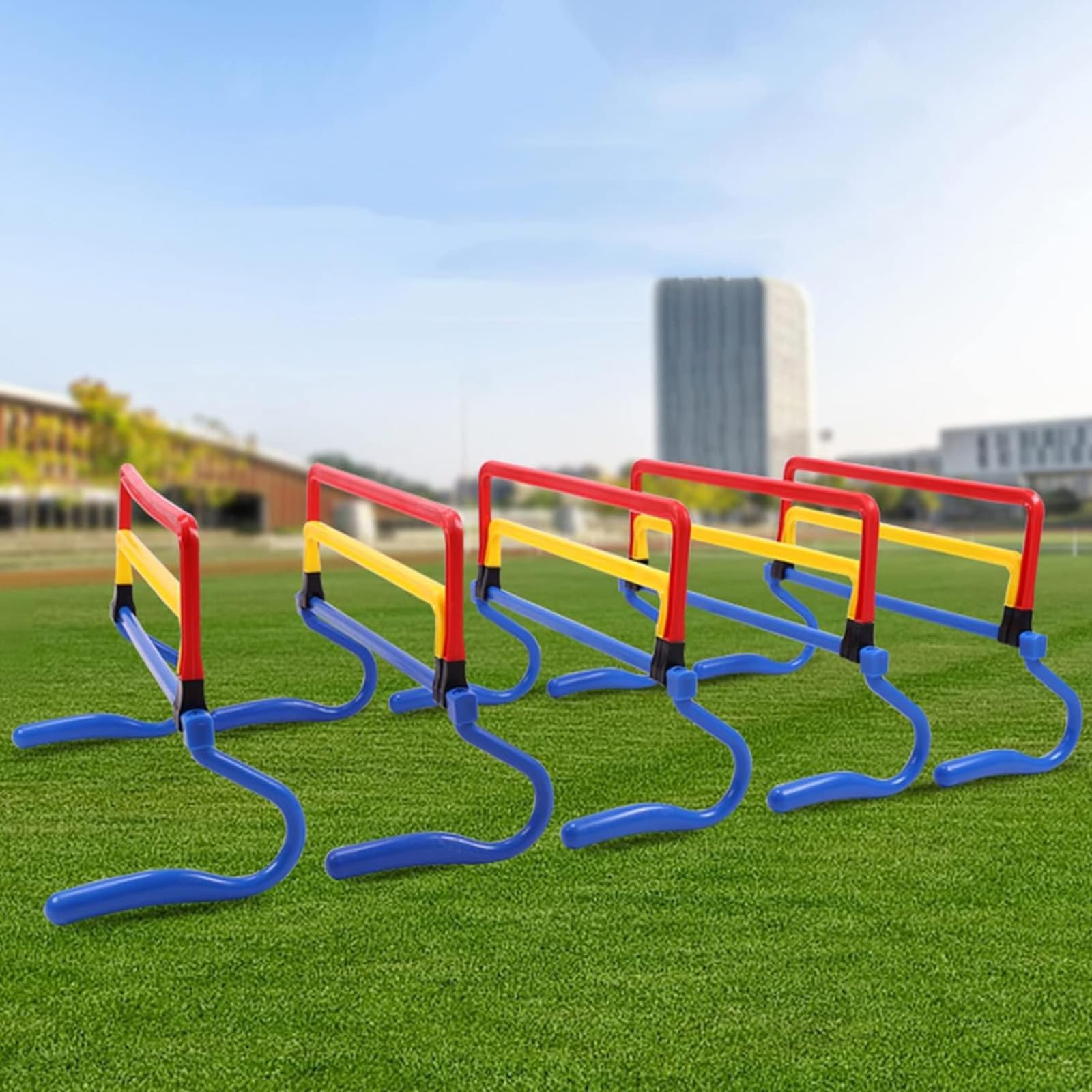 Juego De Vallas Plegables, Juego Ligero De 5 Piezas para Entrenamiento De Velocidad Y Agilidad, para FúTbol O Entrenamiento PlioméTrico