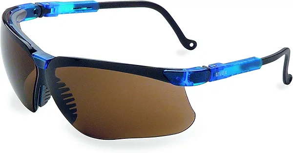 Honeywell Uvex by Genesis Safety Glasses with Uvextreme Anti-Fog Coating, Vapor Blue Frame (S3241)