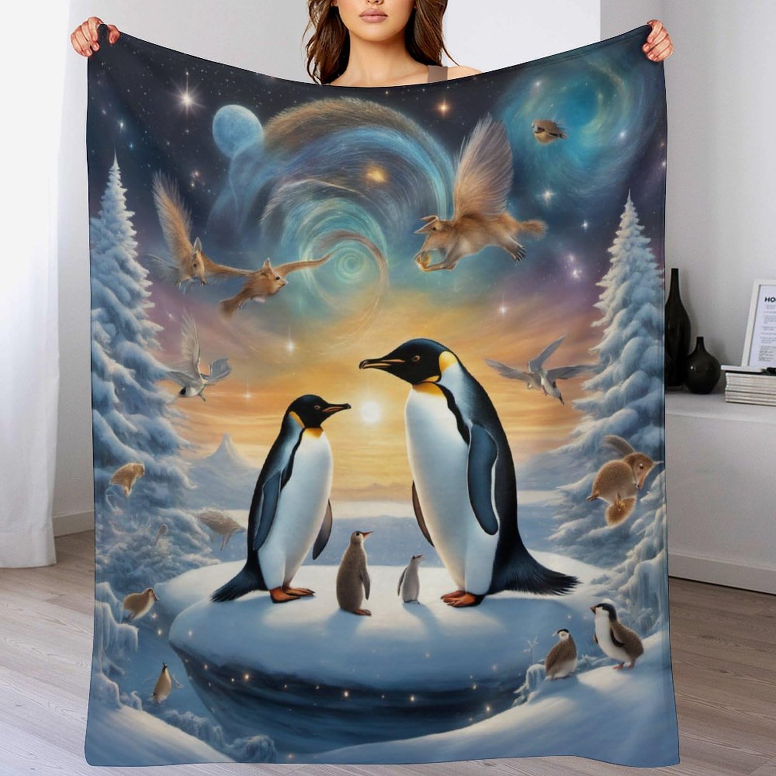 Couverture Polaire Pingouin pour Le Canapé et Vos Soirées Cocooning