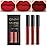 AMY\'S DIARY 3Pcs Bright Red Matte Liquid Lipstick Sets, Lip Stain Long Lasting 24 Waterproof Lip Gloss Gift Set Matt Makeup for Women Lippies (05)