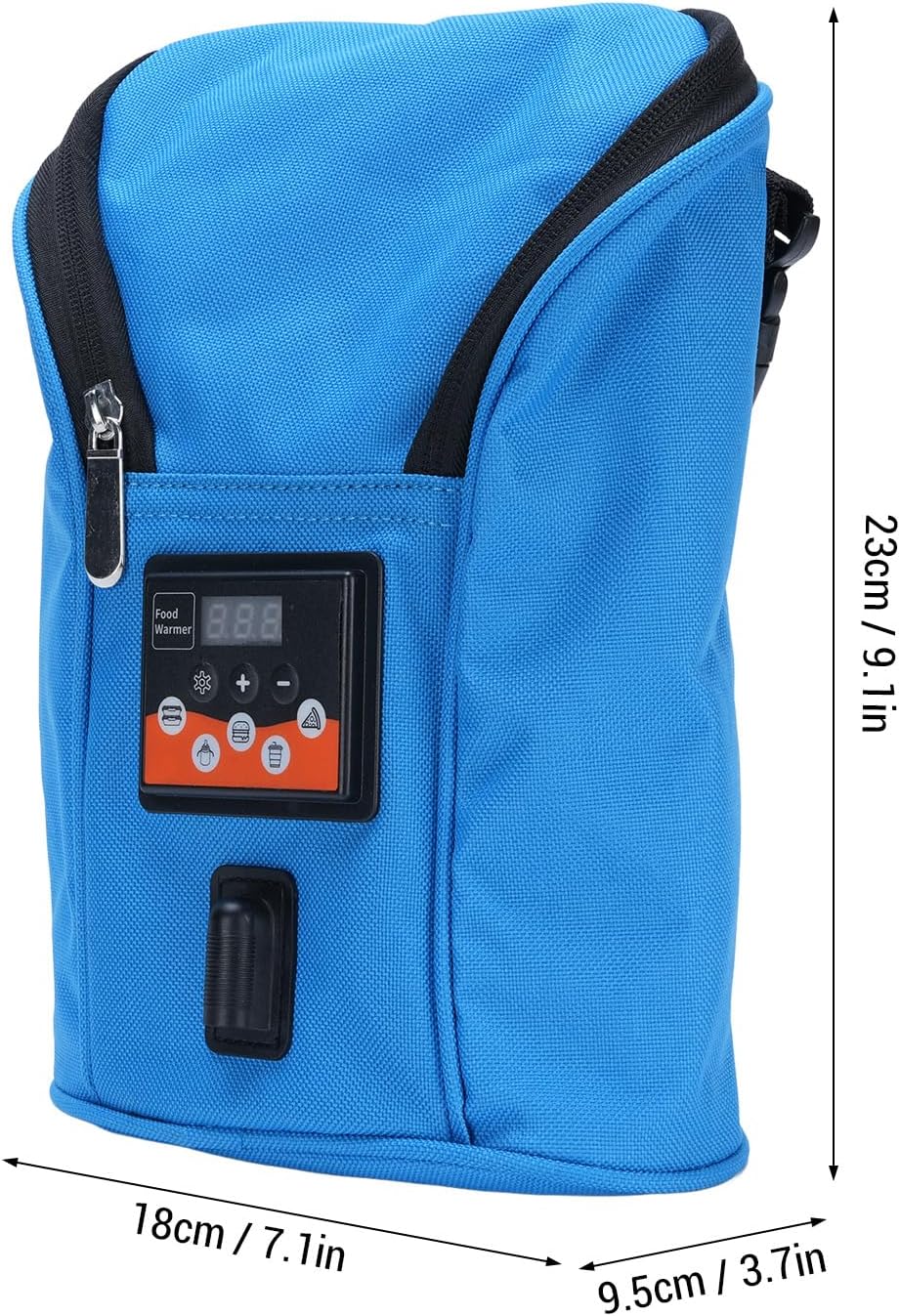 Marhynchus Adjustable Temperature Cordless Baby Bottle Warmer Bag Insulated Milk Heater for Breastmilk Car Travel Outdoor (Blue)