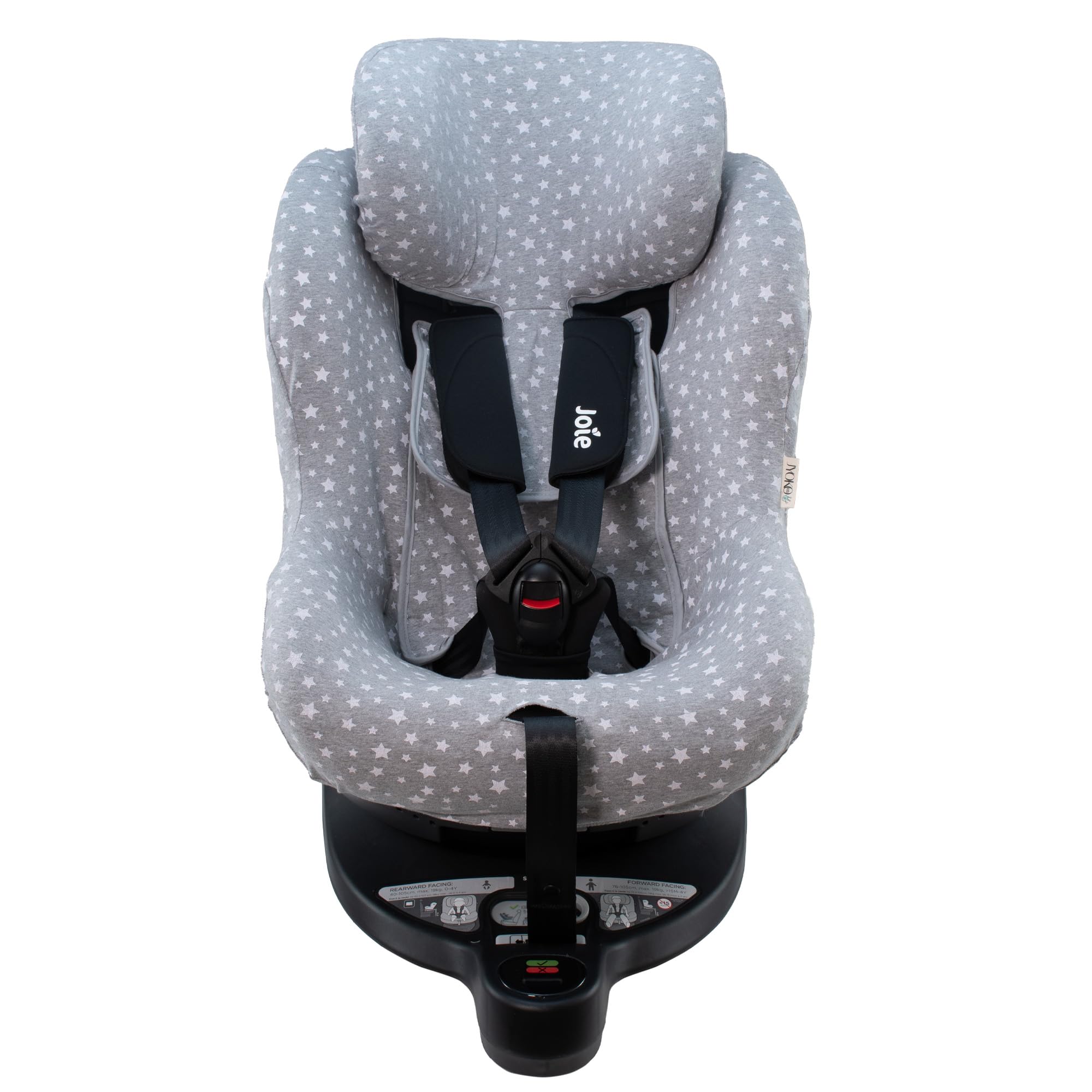 JYOKO Kids Funda de algodón Compatible con Joie I-Spin 360 y Joie I-Safe (White Star) — view 2
